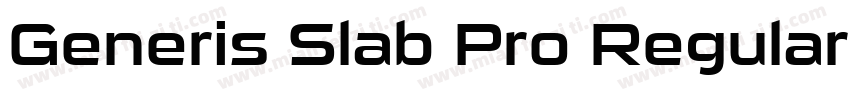 Generis Slab Pro Regular字体转换